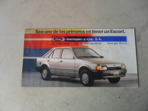 Folleto Ford Escort Antiguo No Manual Agencia Barragan 0