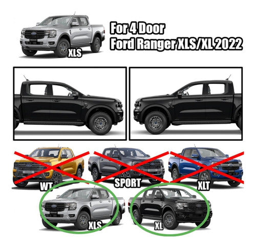 Kit 4 Cubre Manijas Cromada Para Ford Ranger Xls Y Xl 2