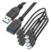 Saitech It Paquete De 4 Cables De Extensin Usb 3.0 De Longit 0