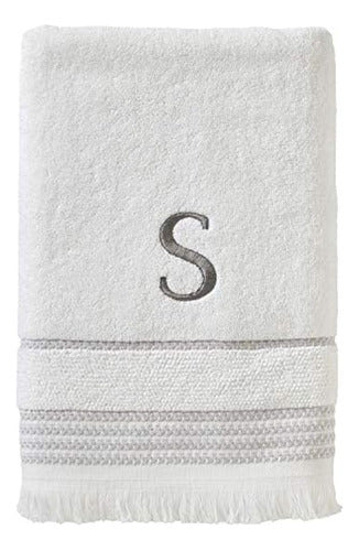 Skl Home Casual Monogram Toalla De Baño, S, 28x54, Blanco 0