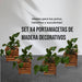 Set of 4 Decorative Pine Planters with Potus Fern Handles 9