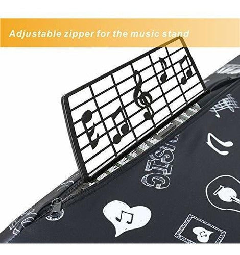 Funda Para Teclado De Piano 88 Teclas, Figuras Musicales 1