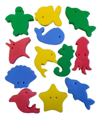 Interacua - Sea Figures - EVA Foam Pack of 25 - Water Play Toys for Swimming 0