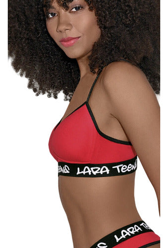 Lara Teens Triangle Soft Cotton Lycra Thong Set Art 5825 1