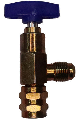 TIDAR Service Valve R 410 + R 22 Refrigeration 1/4 + 5/16 Flare 3