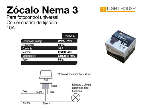 Lighthouse Fotocontrol Nema Photocell Sensor 1500W Lamps 2