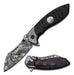 Tactical Zombie Hunter Walking Dead Pocket Knife with Cord 0