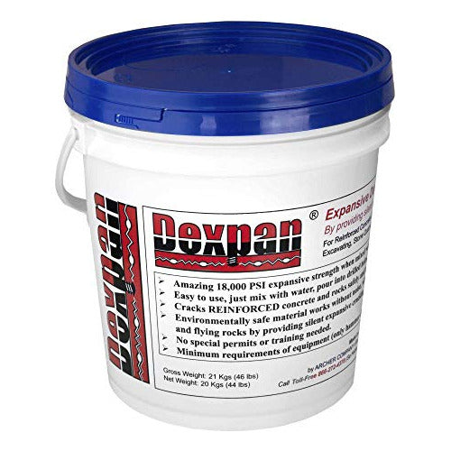 Dexpan Expansiva Demolición Grout 44 Cubo De Lb Para Romper 0