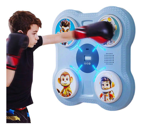 Maquina Boxeo Para Niños Bluetooth Inteligente Usb Guantes 1