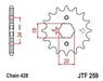 JT Sprockets Piñon for Honda CG 125 Titan / XLR 125 / CGR Storm 125 - Powertech Motos 1