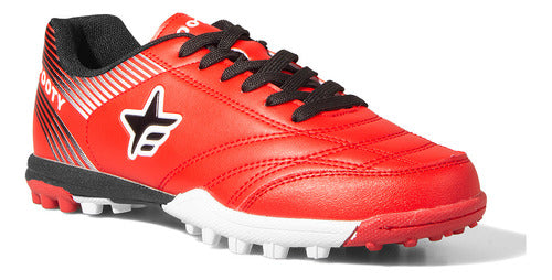 Footy Botines Pista 3006B Red Black Kids 1