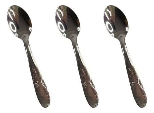 Carol Stainless Steel Breakfast Spoon Set x 3 - 14.5 cm 0