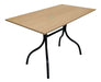 Metymas Kitchen Dining Table 120x70 Cm - Melamine Wood Top + Steel Base 0