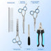 TOPGOOSE Pet Grooming Scissors Kit for Dogs - Set of 6 2
