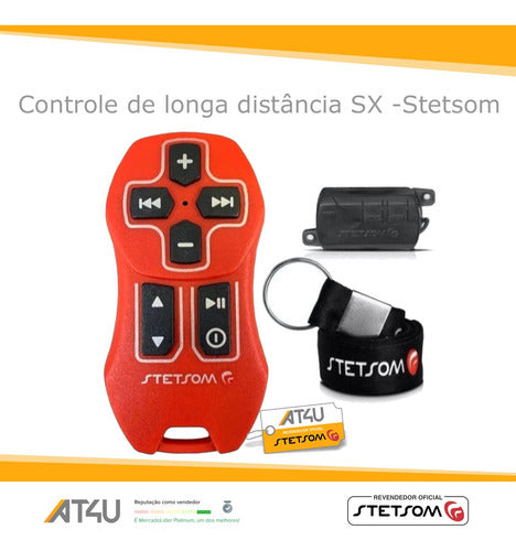 Controle Som Stetsom Longa Distância Sx 200 Metros Vermelho 5