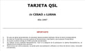 Tarjeta Qsl - De Ce6ao A Lu6ha (año 1947) 2