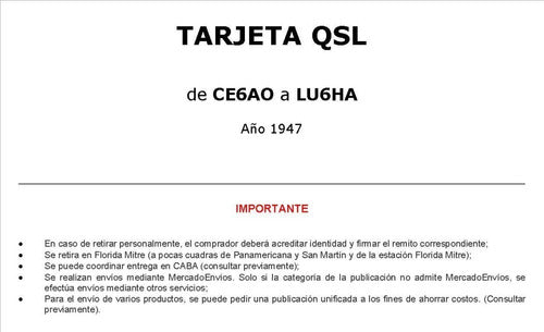 Tarjeta Qsl - De Ce6ao A Lu6ha (año 1947) 2