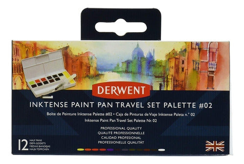 Derwent 12 Acuarelas Inktense Water Brush Inglaterra #02 0