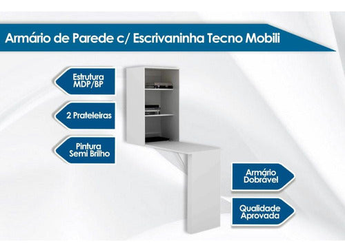 Armário Multiuso Lavanderia Am3106 2prat Branco-tecno Mobili 2