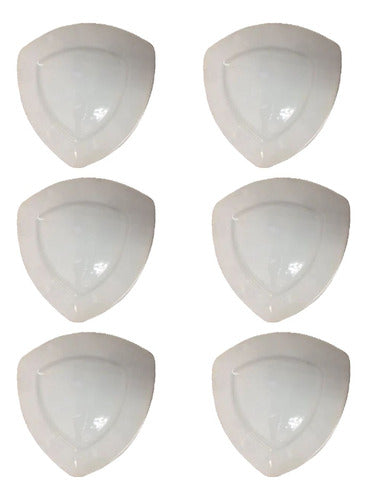 Form Triangular Porcelain Plate (Set of 6) 0