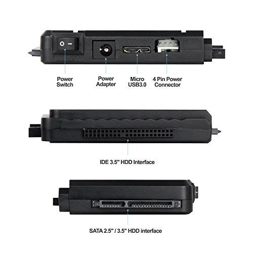 Weme Usb 3.0 Al Adaptador De Sata / Ide Con El Convertidor U 3