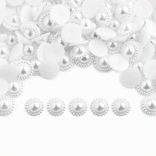 Circular Dotted Mother-of-Pearl Applique 80pc x25gr Crafting Deco Pack 0