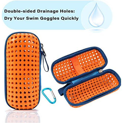 Rkyzhuang Swim Goggle Case for Swimming Goggles with Clip 3