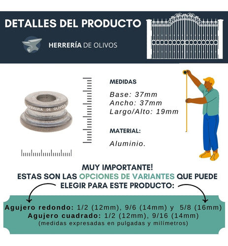 HERRERIA DE OLIVOS Aplique Reja Hierro Intermedio De Reja (5 Unidades) C.10179 1