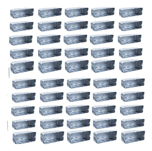 9 de Julio Rectangular Metal Box 5x10cm Pack of 50 Units 0