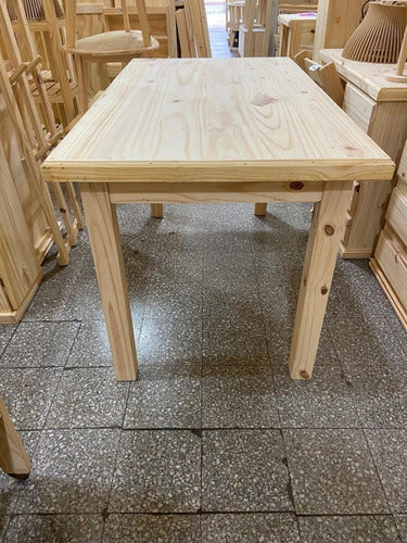 Diverso Solid Pine Wood Dining Table 70x70x80cm 3