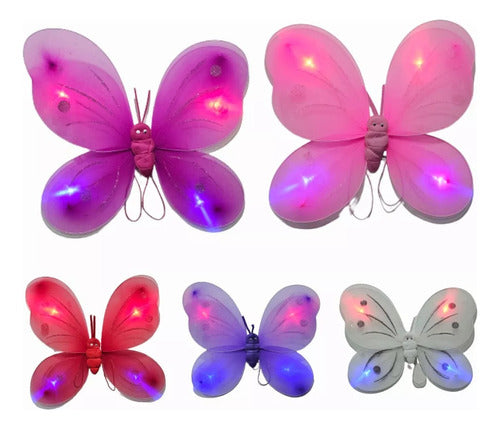 Butterfly Wings Set with LED Lights + Headband + Wand 3