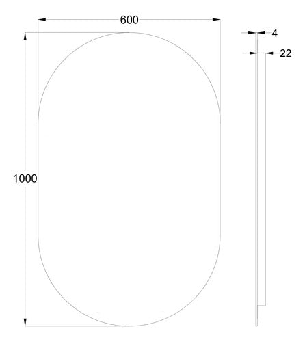 ME Reflejo Oval LED Mirror 100x60cm 7