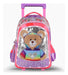 School Backpack with LED Light and Extendable Cart 18" 24