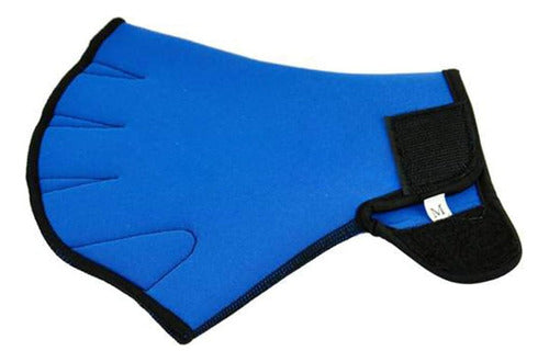 Umermaid Swim Training Fingerless Neoprene Gloves - Blue, Large 1