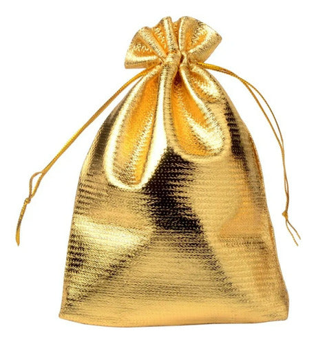 Saco Organza  Lame Dourado 12x15 Com 50 Unidades 1