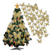 23 Pieces Christmas 3D Butterfly Tree Decor Hollow Butterfly Ornaments for Christmas - Gold 0
