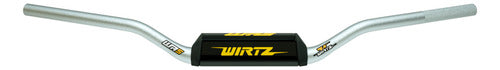 Wirtz Manubrio Wr5 Plata + Manijas Grip Rojo Zanella Zr 250 Wirtz 1