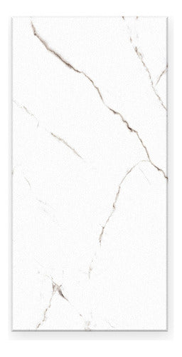 Porcelanato Vite Bianco Apuano Pulido 60x120 Simil Marmol 1° 0