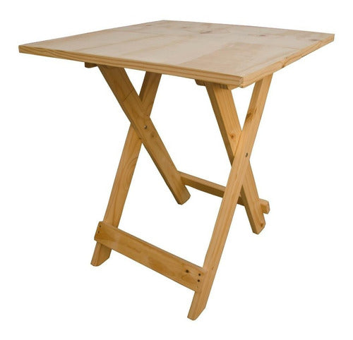 Que Sal Folding Pine Wood Table 0