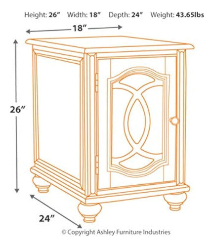 Diseño Exclusivo De Ashley - Mesa Auxiliar De Madera Realyn 1