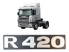 Letreiro Emblema Grade Frontal Dianteiro R420 Scania S4 0