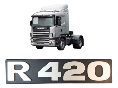 Letreiro Emblema Grade Frontal Dianteiro R420 Scania S4 0