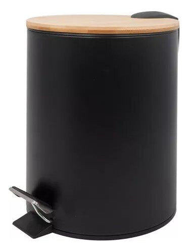 Vonne Black Steel Basket with Bamboo Lid 5 Liters 0