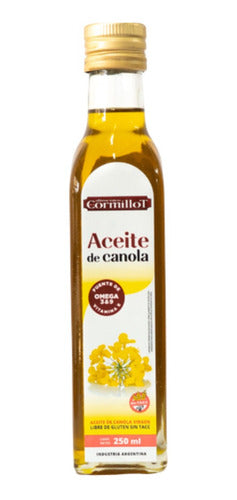 Cormillot Canola Oil Virgin 250ml - Pack of 6 1