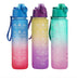 Kitchen Safe Motivational Sports Water Bottle 1 Liter with Airtight Seal 0