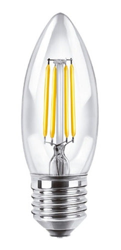 Macroled Filament LED Candle Lamp 4W Deco Cool Warm E27 0