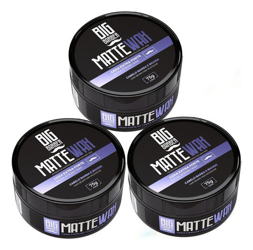 Cera Capilar Matte Wax Big Barber 75g Pomada Atacado 3 Unid 0