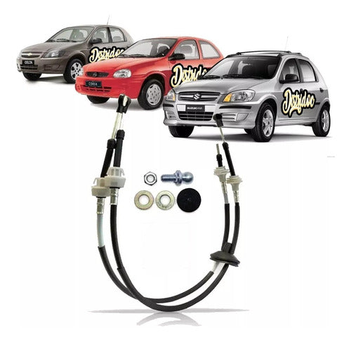 General Motors Kit X 2 Cables Selectora Cambios + Reparacion Corsa Agile Fun 0