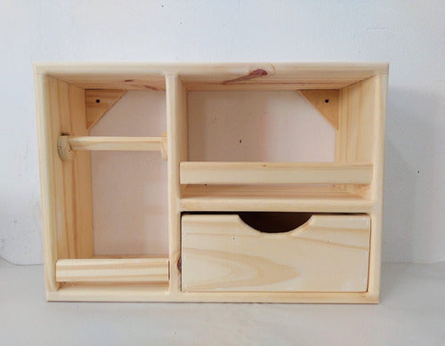 Solid Pine Hygienic Holder with Drawer 3
