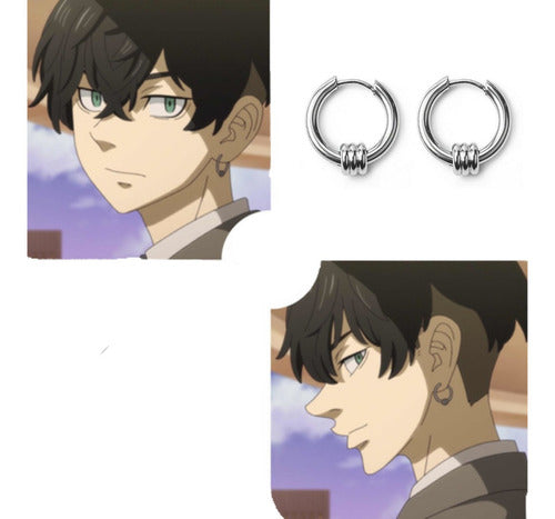 Lula Accesorios Pack X2 Chifuyu Earrings - Tokyo Revengers Surgical Steel 0